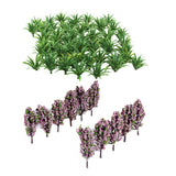 Maxbell Model Trees w/ Flowers and Model Sword Grass Scenery Landscape Accessories