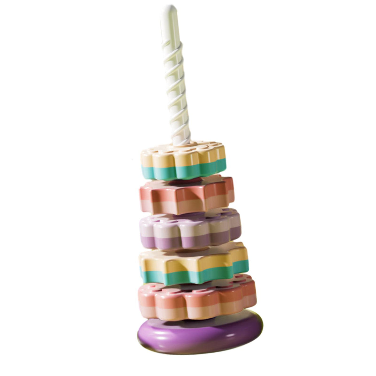 Maxbell Baby Stack Toy Beach Toy Stem Learning Toy Developing Baby Toy 5 layers and violet
