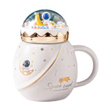 Maxbell Cute Astronaut Mug Creative Funny Space Mug for Friends Kids Valentines Gift White