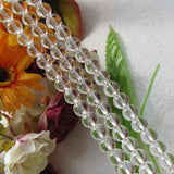 Maxbell 6mm Genuine Rock Crystal Quartz Loose Beads Strand 16 Inch