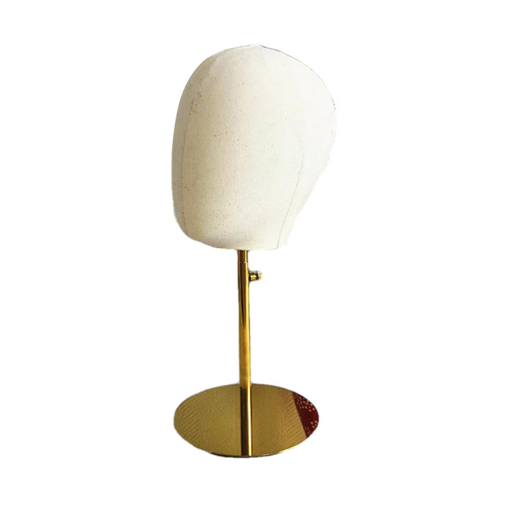 Maxbell Maxbell 21'' Adjustable Canvas Wig Making Mannequin Head for Hat Cap Toupee Display