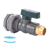 Maxbell PVC Rain Bucket Faucet Kit 3/4 inch PVC Ball Valve for Aquariums Water Tanks