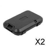 Maxbell 2xBank Card Holder Portable Card Case Wallet for ID Card Credit Cards Protector Black