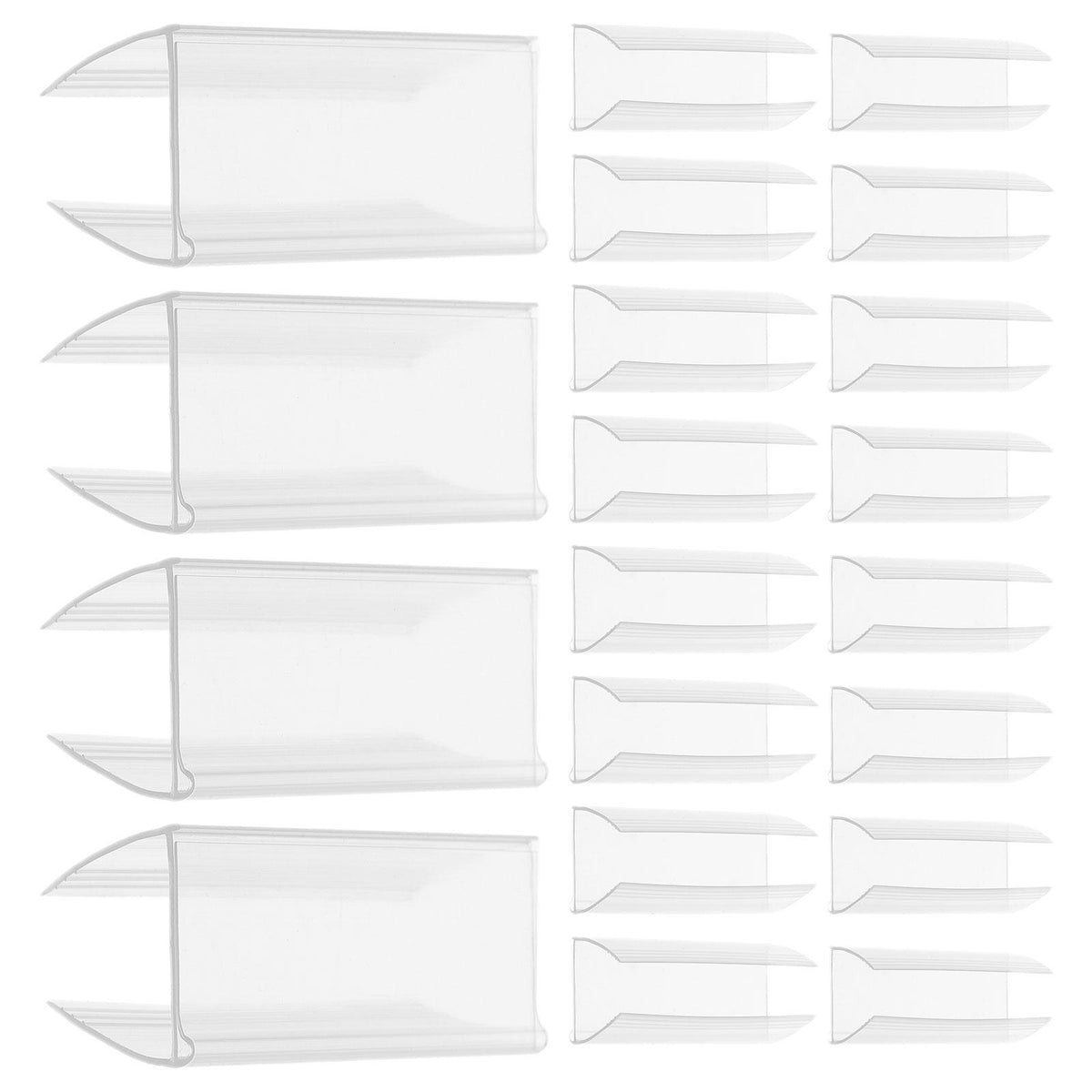 Maxbell 50Pcs Label Holder Clear for Supermarket Store Retailing Display Wire Shelve