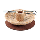 Incense Holder Home Fragrance with Mat Tweezer DIY Supplies Sage Burner Bowl Beige