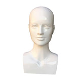 Male Mannequin Head Multipurpose Wig Display Stand for Glasses Jewelry Scarf Brigtht White