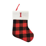 Christmas Stockings Portable Xmas Fireplace Socks for Holiday Home Fireplace Letter I