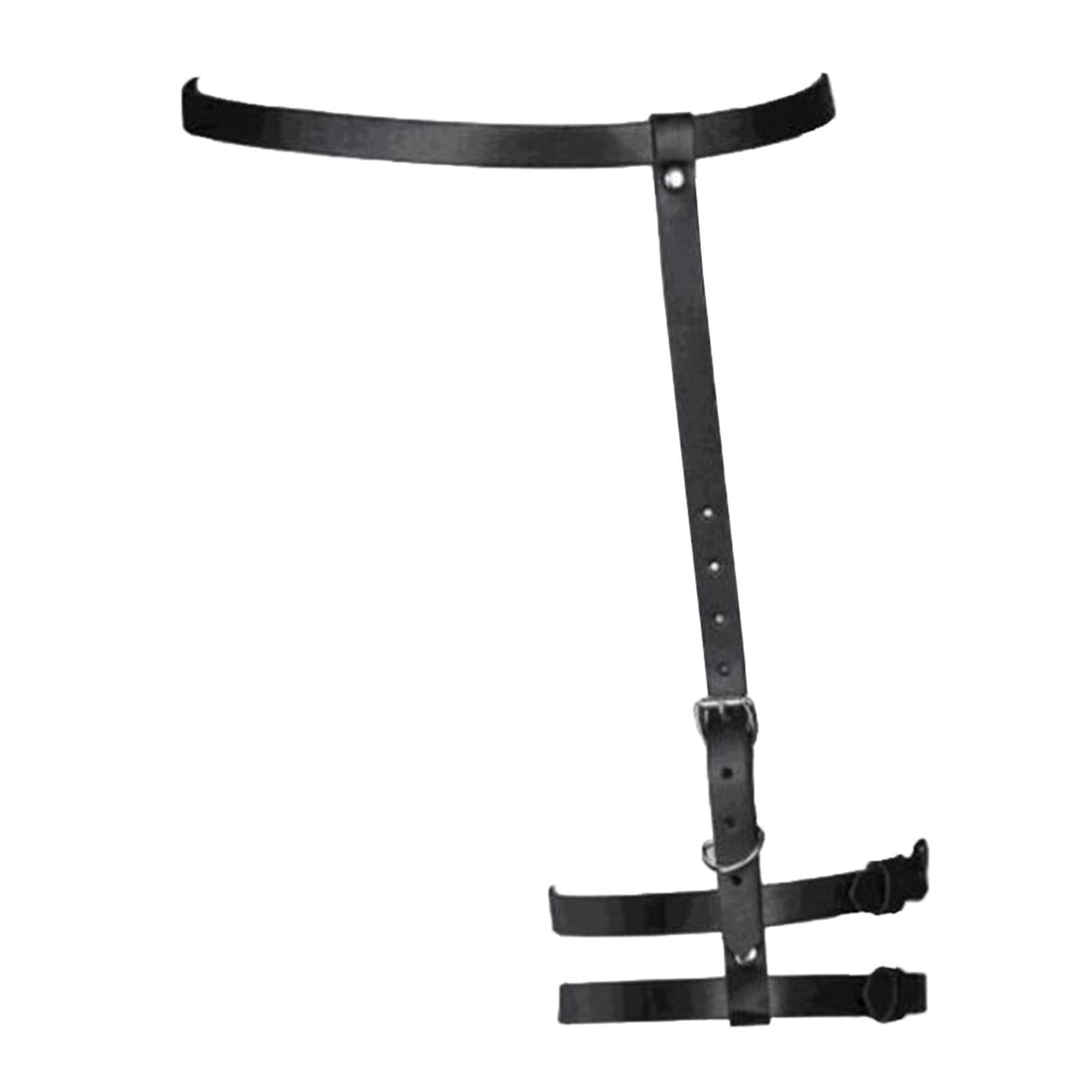 Maxbell Maxbell Women Sexy Leather Harness Garter Belt Adjustable Waist Leg Belt Black