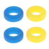Maxbell Maxbell 2 Pairs Anti Slip Silicone Ear Hooks Holder for Glasses Yellow Dark Blue