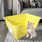 Maxbell Cat Litter Box Cats Sand Basin Cat Sand Box Easy to Clean Jumbo Litter Box