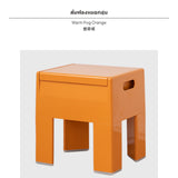 Maxbell Multi-Functional Storage Cabinet, Modern Minimalist Bedside Table & Sofa End Table, Stackable Organizer Stool, environmentally-conscious Material, JMO Vintage design for Bedroom, Living Room, Entryway Warm Fog Orange