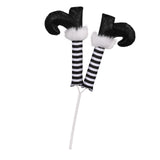 Maxbell Wicked Witch Leg Striped Witch Legs for Car Trunk for Office Bedroom Outdoor Black White