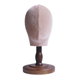 Wig Stand with Wood Base Mannequin Head Hat Stand for Salons Headpieces Home 34cm