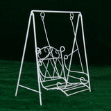 Maxbell 1/12 Scale Dollhouse Miniature Garden Furniture Metal Swing Rocking Chair White