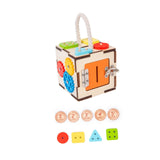 Maxbell Wooden Activity Cube Developmental Learning Toy for Toddlers Kids Boys Girls