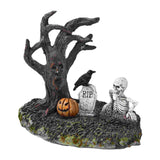 Maxbell Skeleton Figurine Landscape Creepy Display for Party Bookshelf Oofflce Shelf