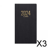 Maxbell 3x2024 Planner Journal to Track Goals Agenda Notebook for Business Home School Black