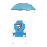 Maxbell Kids Camping Chair with Umbrella Practical Portable for Garden Outside Trips shark