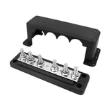 Maxbell Heavy Duty Copper Bus Bar 6 Terminal High Current Power Distribution Block Black