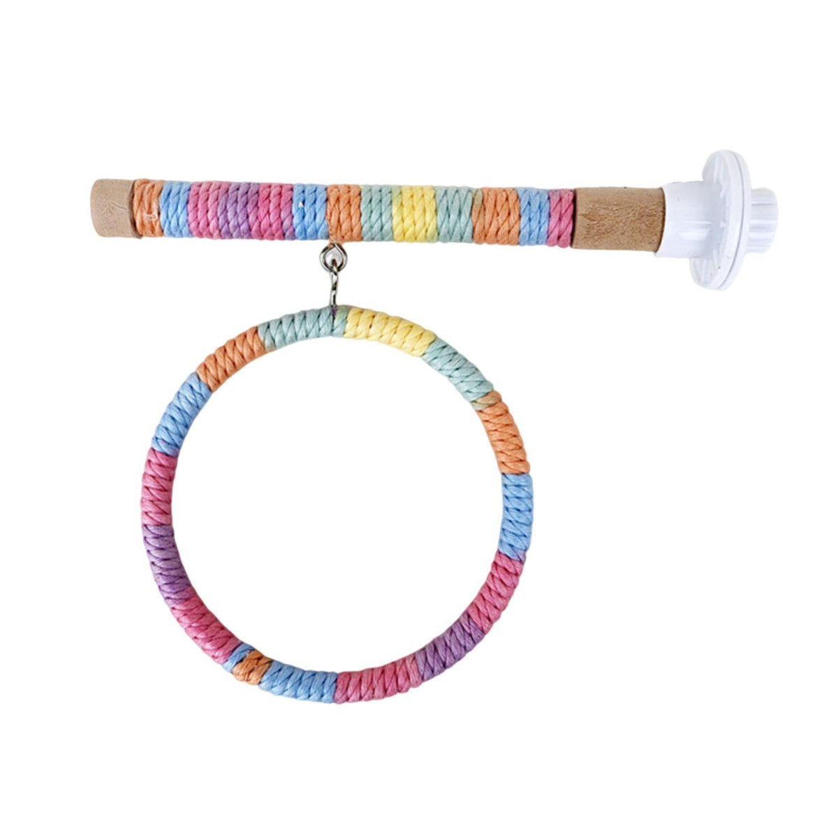 Maxbell Parrot Swing Stand Climbing Cage Standing Pole for Parakeet Macaws Cockatiel Pink Blue