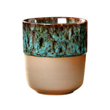 Maxbell Porcelain Tea Cup 150 ml Unique Espresso Mug for Milk Cappuccino Home Office Cyan