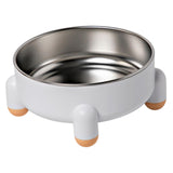 Maxbell Cat Dog Bowl Multiuse Easy to Clean Anti Slip Sturdy Stylish Water Food Bowl White Yellow
