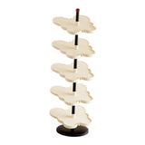 Maxbell Vertical Shoe Rack Corner Storage Organizer for Apartment Dormitory Entryway 5 Tier White
