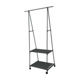 Maxbell Maxbell Bedroom Clothes Rack on Wheels Shelf Clothes Hanger Rack for Hanging Clothes Black