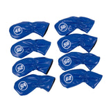 Maxbell 8Pcs Golf Iron Head Covers Golfer Gift Golf Wedge Covers Set Protector Guard Rich Blue