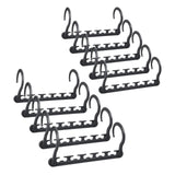 Maxbell 10x Space Saving Hangers Closet Organizer and Storage for Organization Pants Black