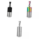 Maxbell Stainless Steel Tube Pendant Necklace Hollow Case Capsule ;for Ashes