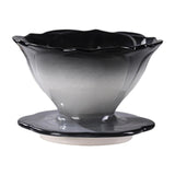Maxbell Pour over Coffee Maker Porcelain Cone Brewer for Home Ceramic Coffee Dripper Black