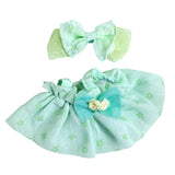 Maxbell Plush Doll Suspender Skirt Pretend Play Educational Dress up for 7.87'' Doll green