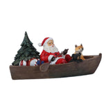 Maxbell Resin Christmas Decorations Holiday Home Decor Craft Desk Christmas Ornament Rowing a boat