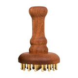 Maxbell Wooden Massage Comb Family Deep Tissue Gift Brass Tooth for Face Thighs Butt