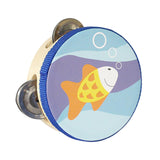 Maxbell Wood Handheld Tambourines Handbell Educational Toy for Dancing Game Toys KTV 10cm Fish