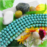Maxbell 6mm Turquoise Round Gemstone Loose Beads Strand 16 Inch
