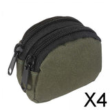 Maxbell 4xCoin Purse with Belt Loop Double Layer Waterproof Multifunctional Coin Pouch Green