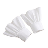 Ruffle Wrist Cuffs Skin Friendly Trendy Fake Cuffs Lightweight Elegant White Style B