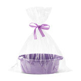 Maxbell Small Woven Basket Pet Toy Basket Home Decor Gift Basket for Storage Wedding Purple