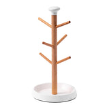 Maxbell Coffee Mug Tree Holder Shelf Water Cup Rack for Home Kitchen Organizer Table White base