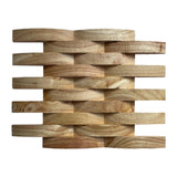 Maxbell 3D Wood Wall Panel 30x30cm Interior Wall Decor for Office Background Bedroom Light Wood Color