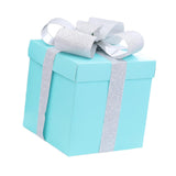 Maxbell Gift Box Holiday Ornament 7.87x7.87x7.87inch for Party Thanksgiving Birthday Blue