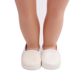 Maxbell Fashion Sequins Shoes Flats Shoes For 18 Inch Dolls White - Aladdin Shoppers