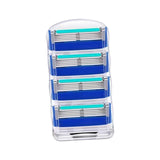 Maxbell 4Pcs Shaver Blades Refills Blade Replacement Cartridges for Men Leg Hand Hair Blue
