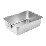 Maxbell Cats Litter Box Stainless Steel Non Stick Portable Sturdy Cat Toilet Sandbox L