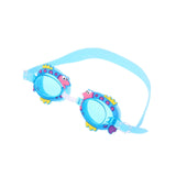 Maxbell Kids Swim Goggles Adjustable Silicone Strap Swimming Glasses for Girls Beach Light Blue