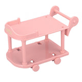 Maxbell 1:12 Dollhouse Kitchen Serving Cart Miniature for Furnishings Home Dollhouse Pink