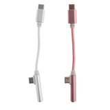 Maxbell 2 Pieces Type-C To 3.5mm Headphone Audio + Charge Splitter Adapter Cable