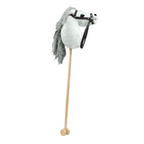Plush Horse Riding Stick Fun 31.5'' Hobby Horse for Boys Girls Kids Children White